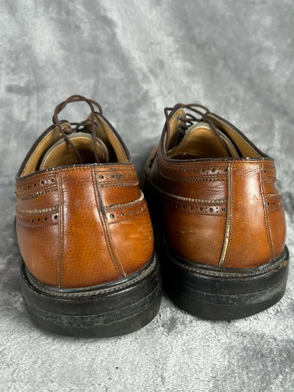 Vintage Mason Executive‎ Imperial Wing Tip Brogue Oxfords Mens 7.5 EEE Brown